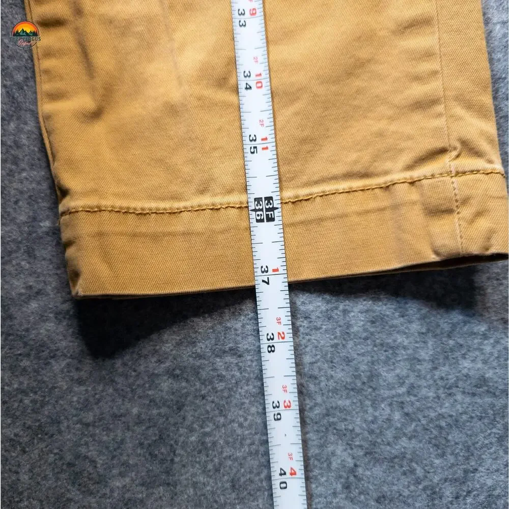 Banana Republic Chino Pants Brown Slim Tapered Fit Pockets Preppy Men's Sz 34X32